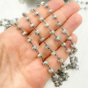 White Silverite Oxidized Wire Chain